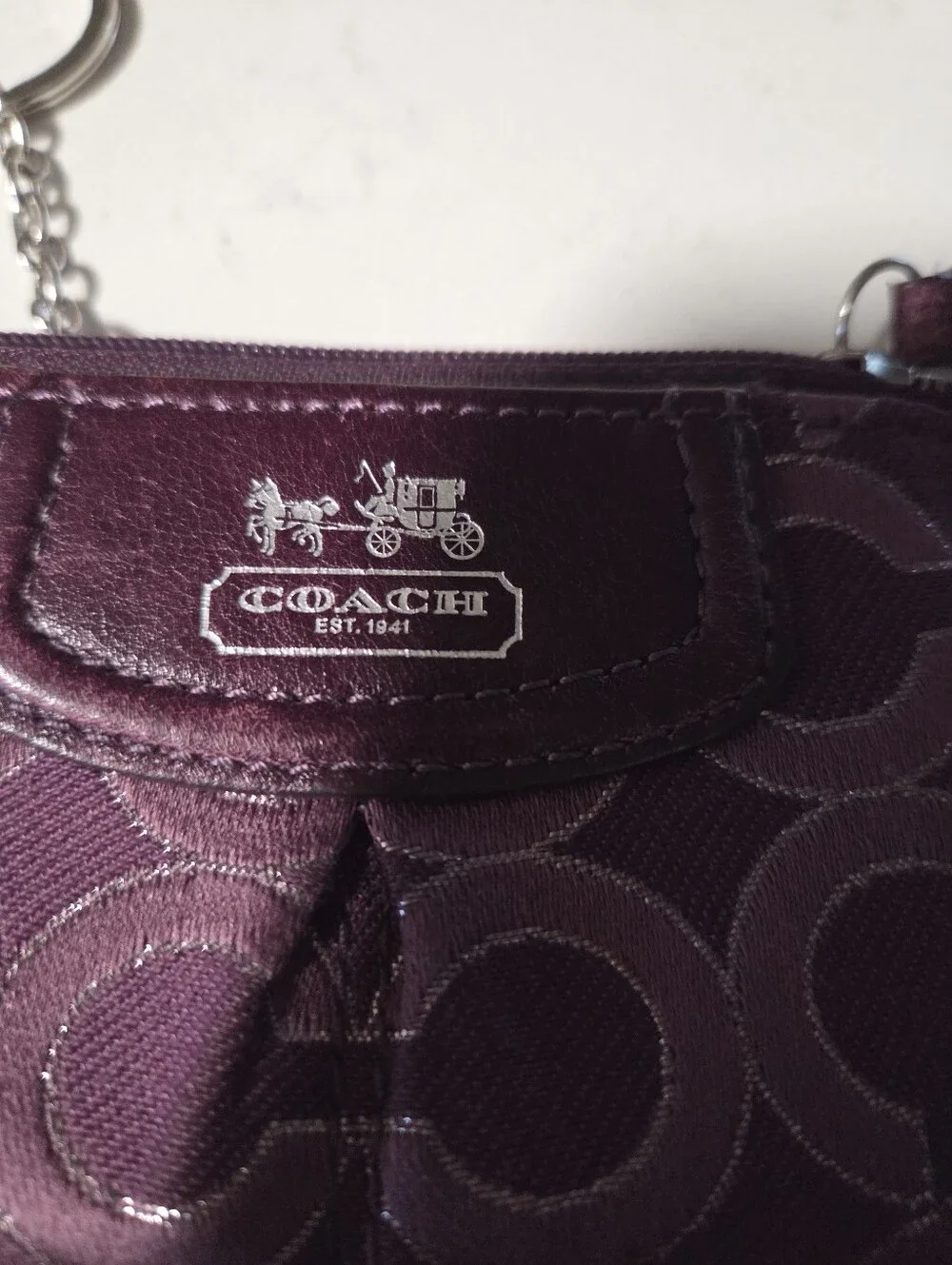 EUC Coach Credit Card Holder With Key Chain.